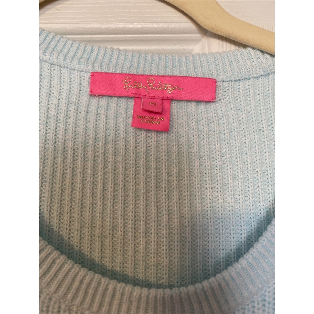 Lilly Pulitzer Cortina Ombre Sweater Blue Women's Size Medium View 2